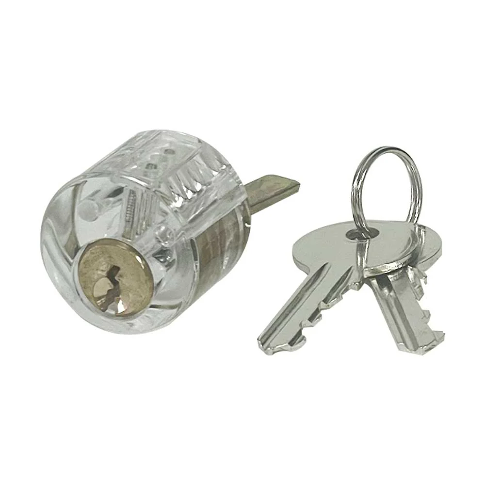  Transparent Acrylic Practice Padlock with 1 Character Keyhole