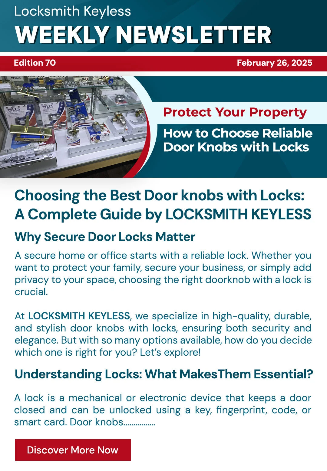 Choosing the Best Door knobs with Locks: A Complete Guide by LOCKSMITH KEYLESS