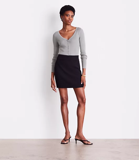 LOFT Versa Crepe Drape Mini Skirt