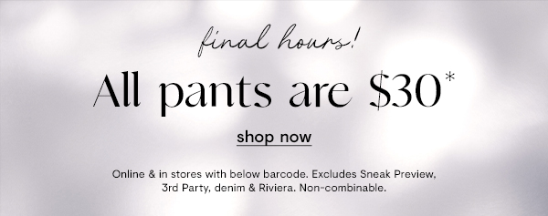 $30 Pants