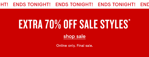 Extra 70% off sale styles