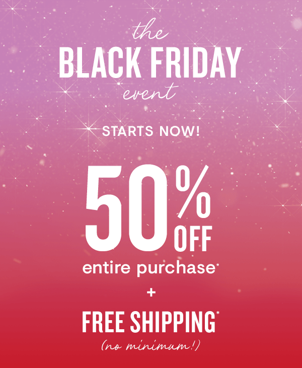 50% off + Free Shipping