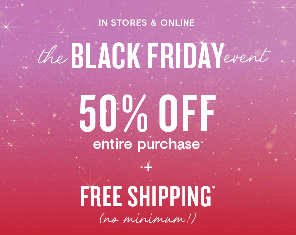 50% off + Free Shipping