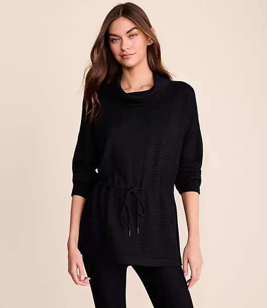 Lou & Grey Ottoman Drawstring Tunic Top