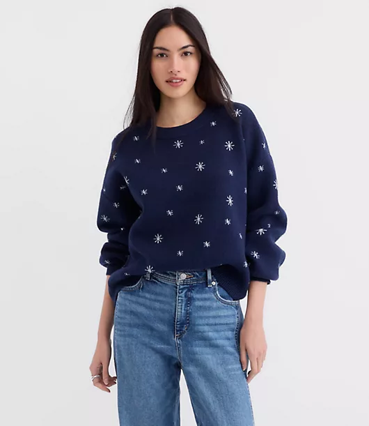Shimmer Star Blouson Sweater