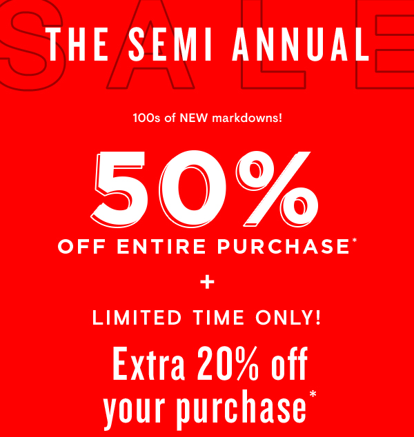 50% Off + Extra 20% Off