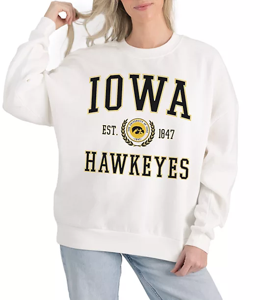 Gameday Couture Iowa Hawkeyes Timeless Triumph Fleece Crew Neck Pullover