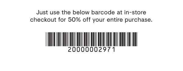 50% off barcode