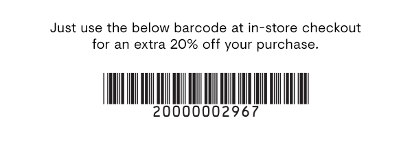 20% off barcode