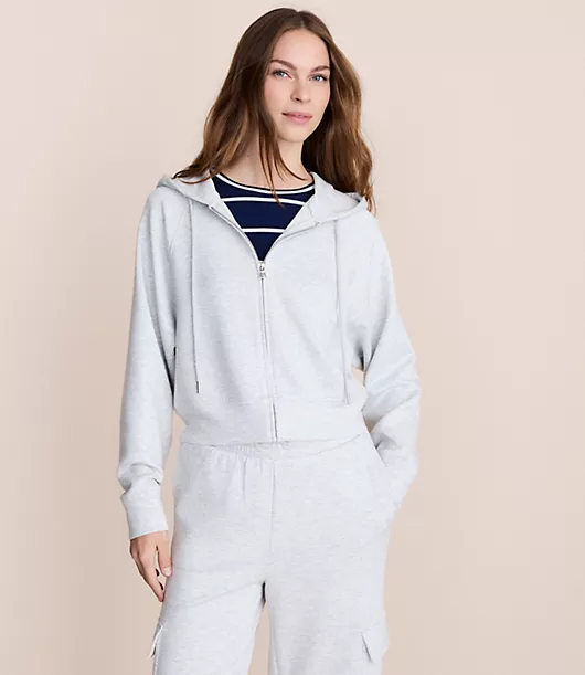 Lou & Grey Heathered Scubasoft Zip Hoodie