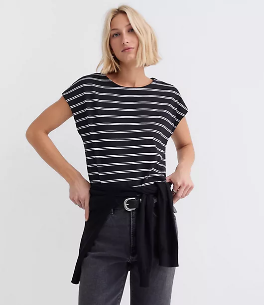 Striped Modern Wedge Tee