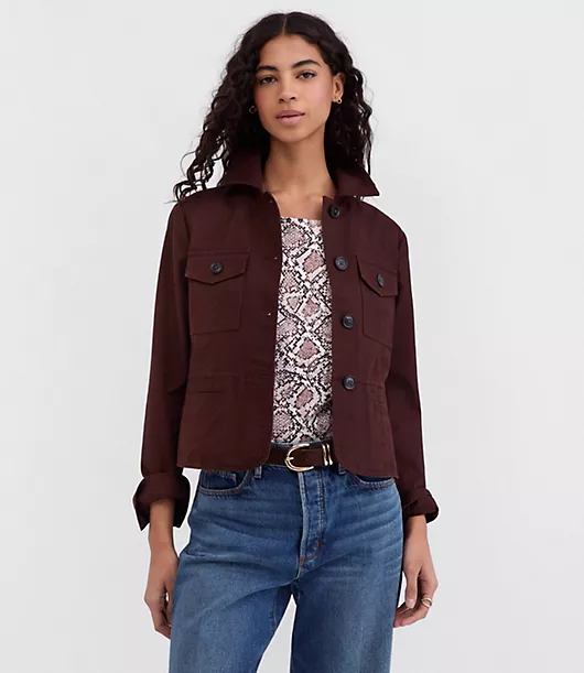 Twill Tailored Utility Jacket