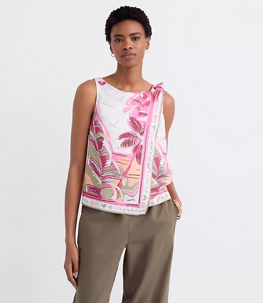 Palm Shoulder Tie Top