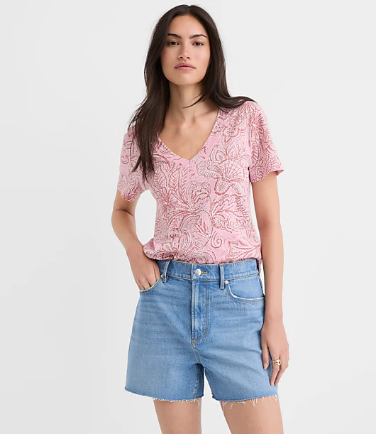 Floral Everyday V-Neck Tee