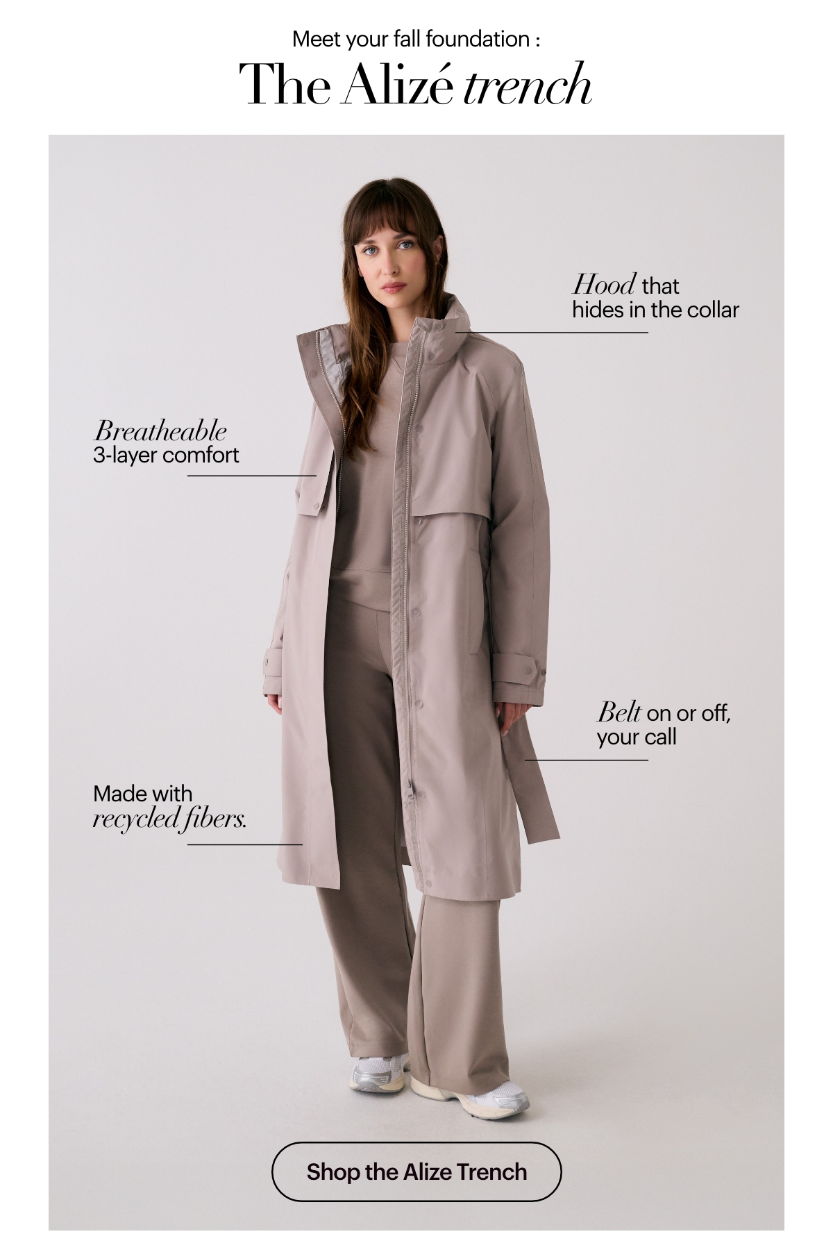 Alizé Rain Trench Coat