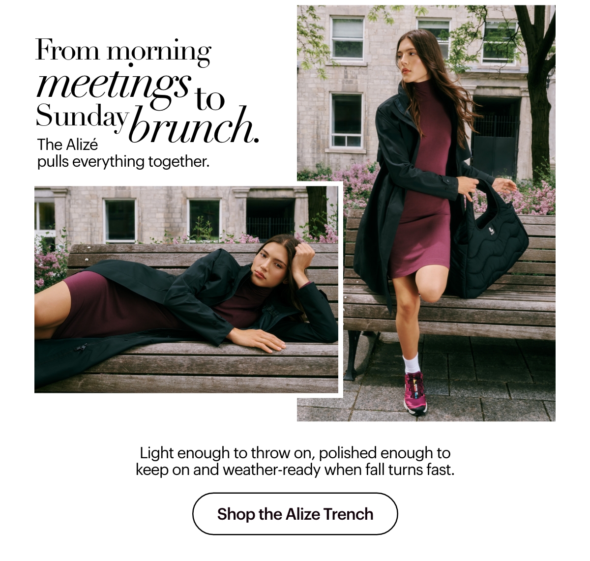 Alizé Rain Trench Coat