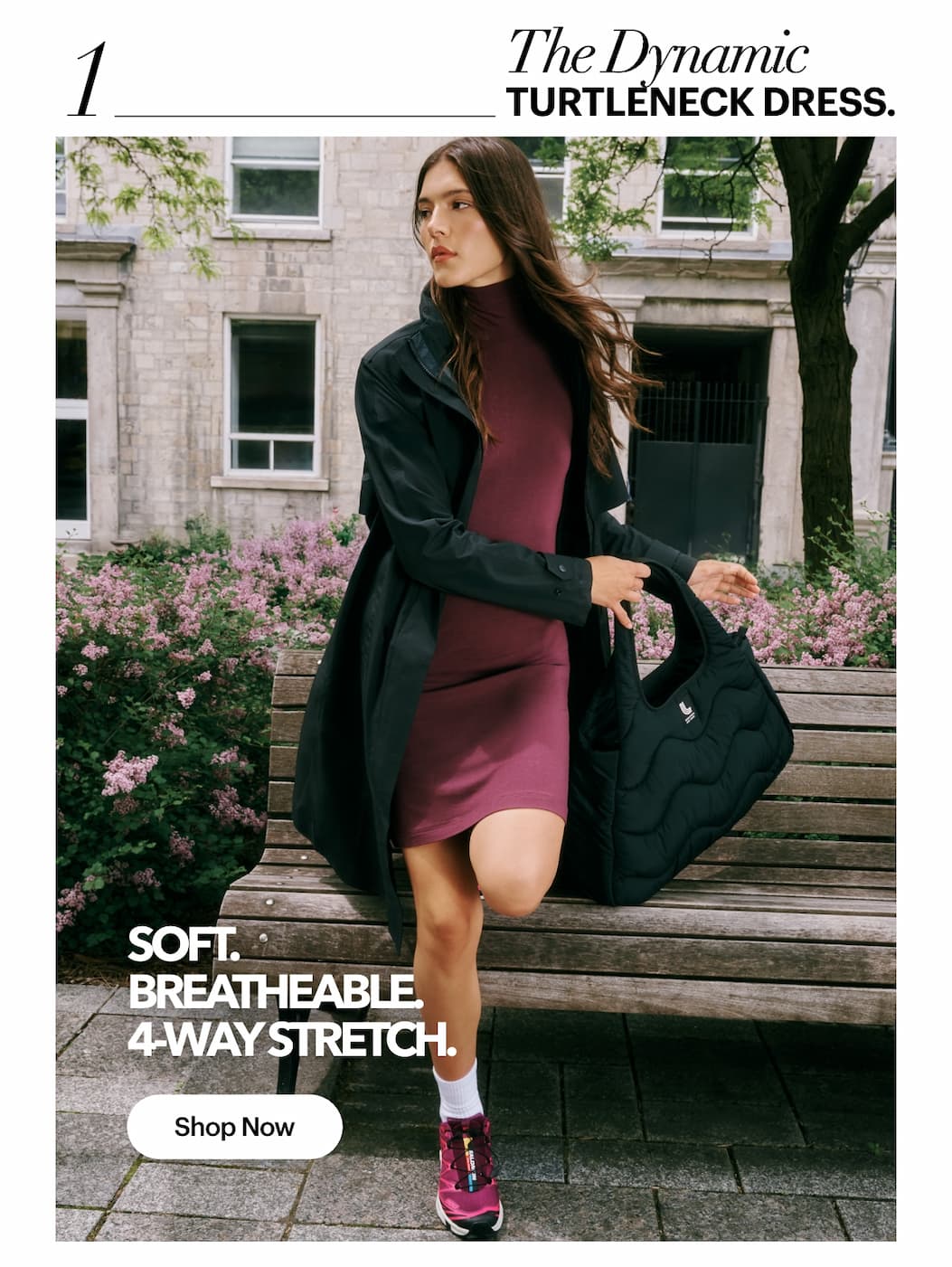 Dynamic Turtleneck Dress