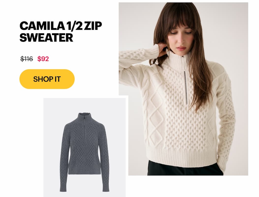 Camila 1/2 Zip Sweater