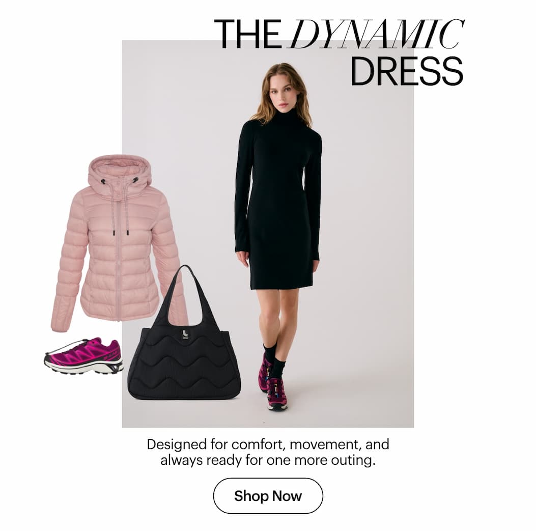 Dynamic Turtleneck Dress