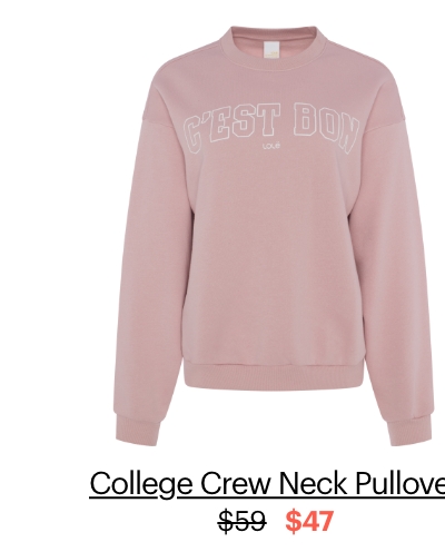 College Crew Neck Pullover