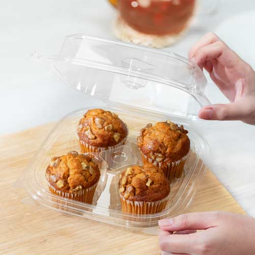Karat Tamper Resistant Hinged Containers