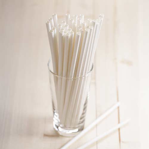 White 7.75 Giant Paper Straw