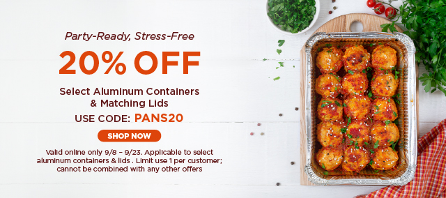 Steam Pans & Lids 20% Off