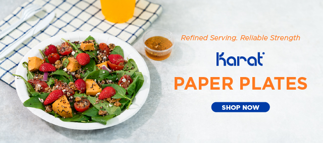 New! Karat Round Paper Plates