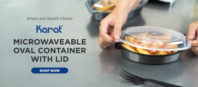 Microwaveable Oval Containers & Lids
