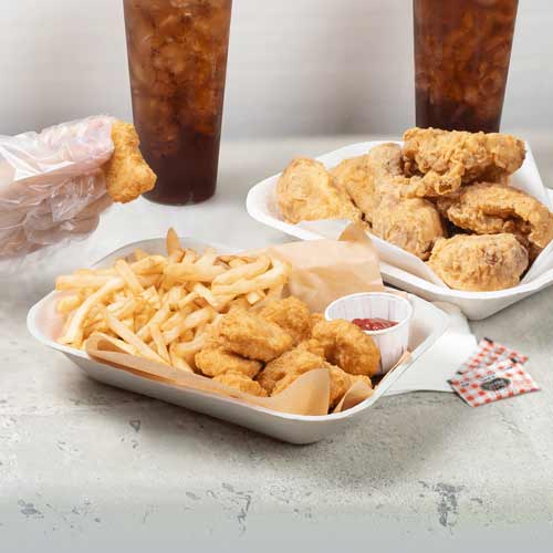 9" x 7" Molded Fiber Food Tray