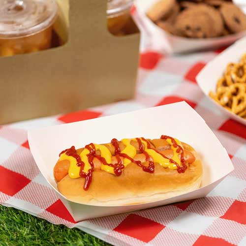 3lbs White Paper Food Tray