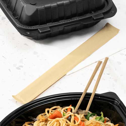 9.5" Individually Wrapped Bamboo Chopsticks