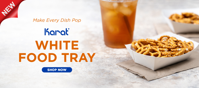 New! White Food Trays