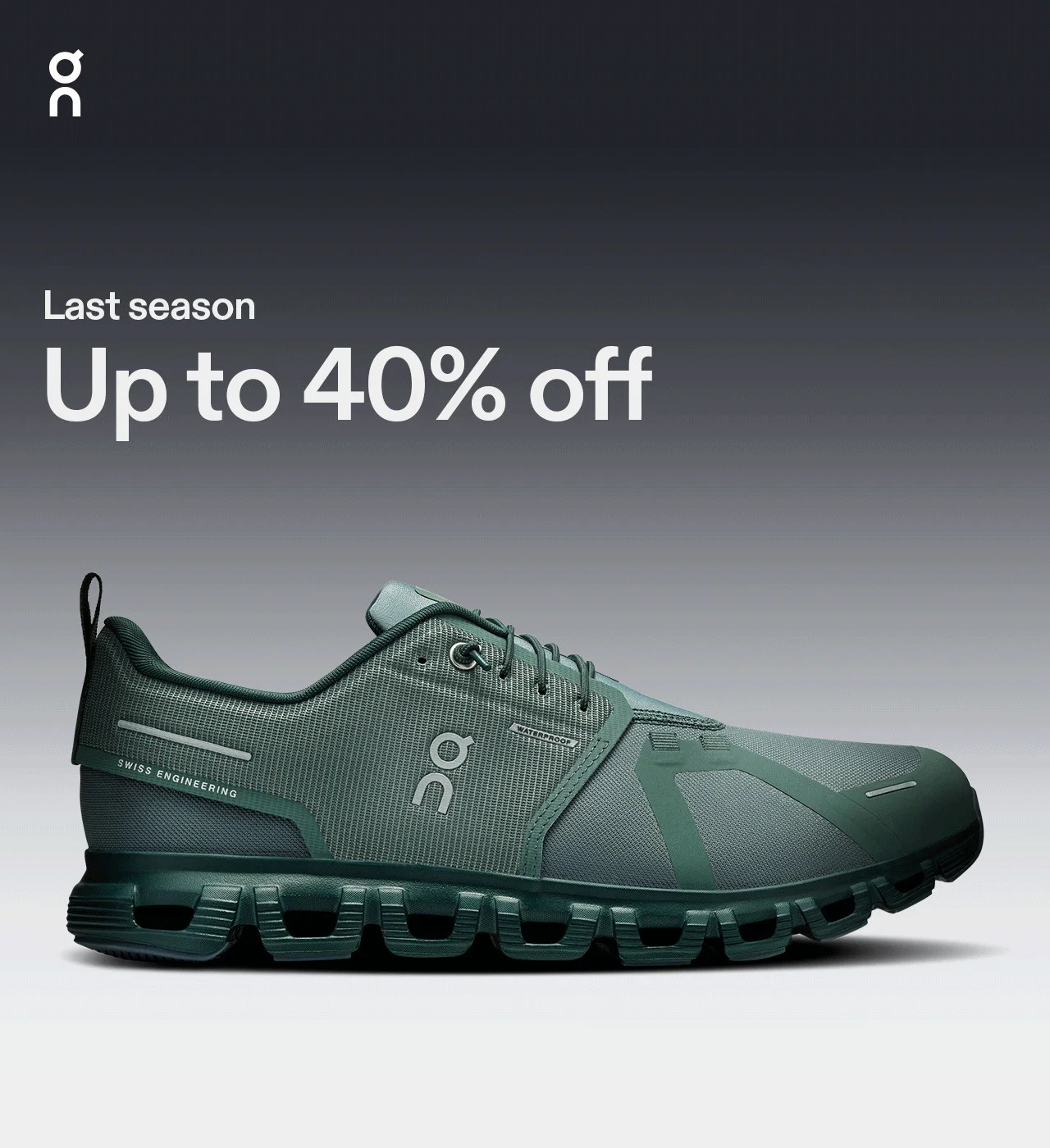 Last season. Up to 40% off.