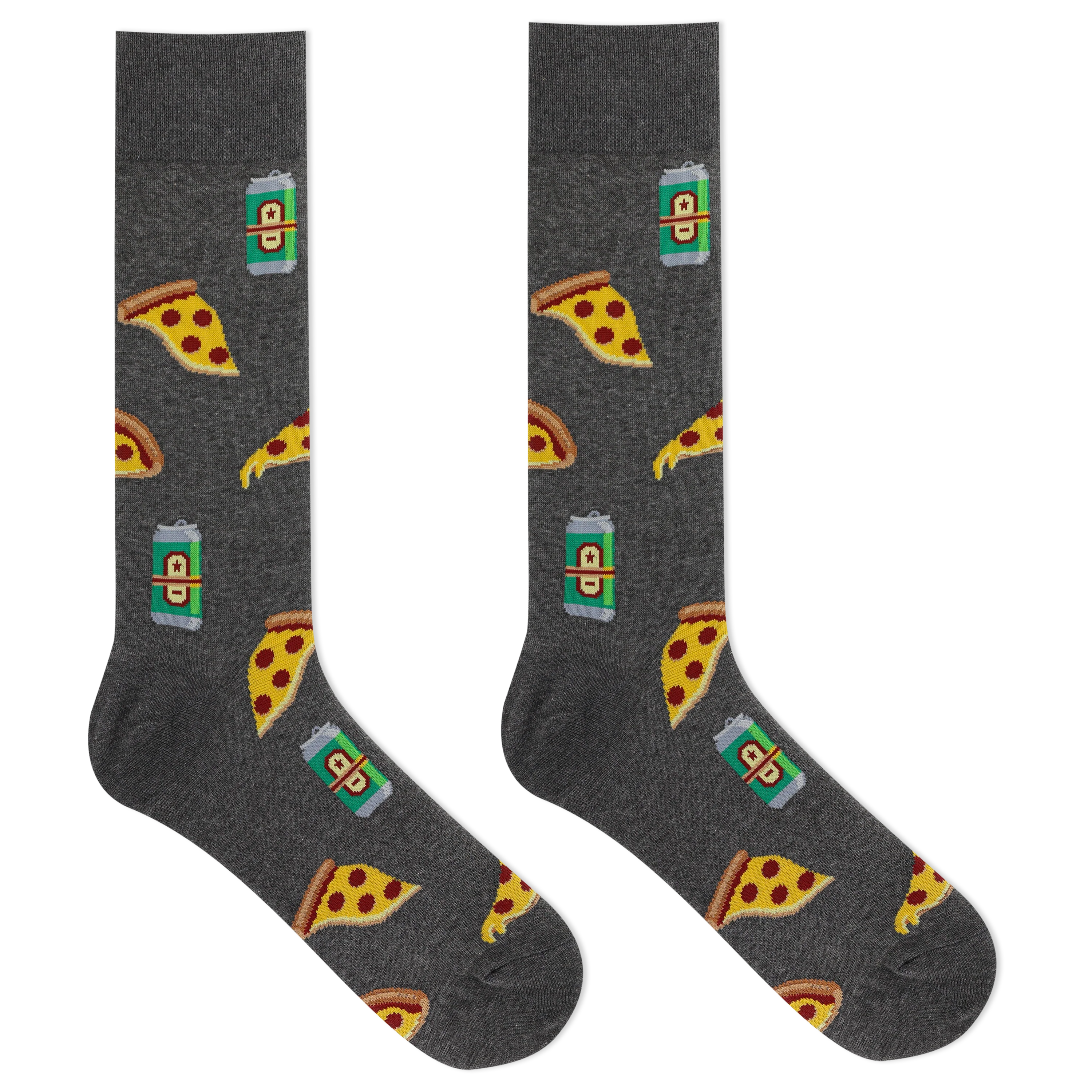 HOTSOX Men's Beer and Pizza Crew Sock