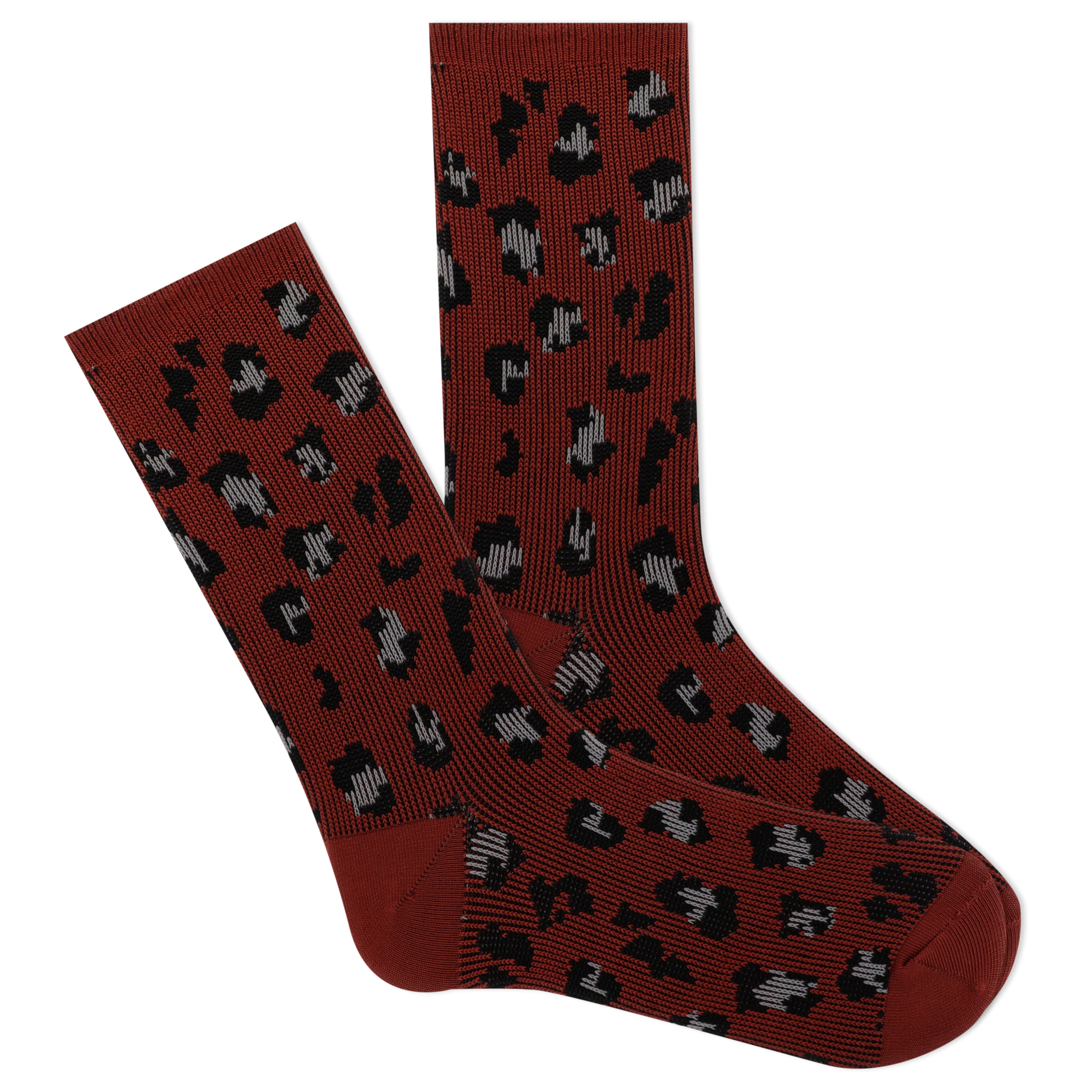 K.Bell Women's Soft & Dreamy™ Leopard Print Boot Crew Socks