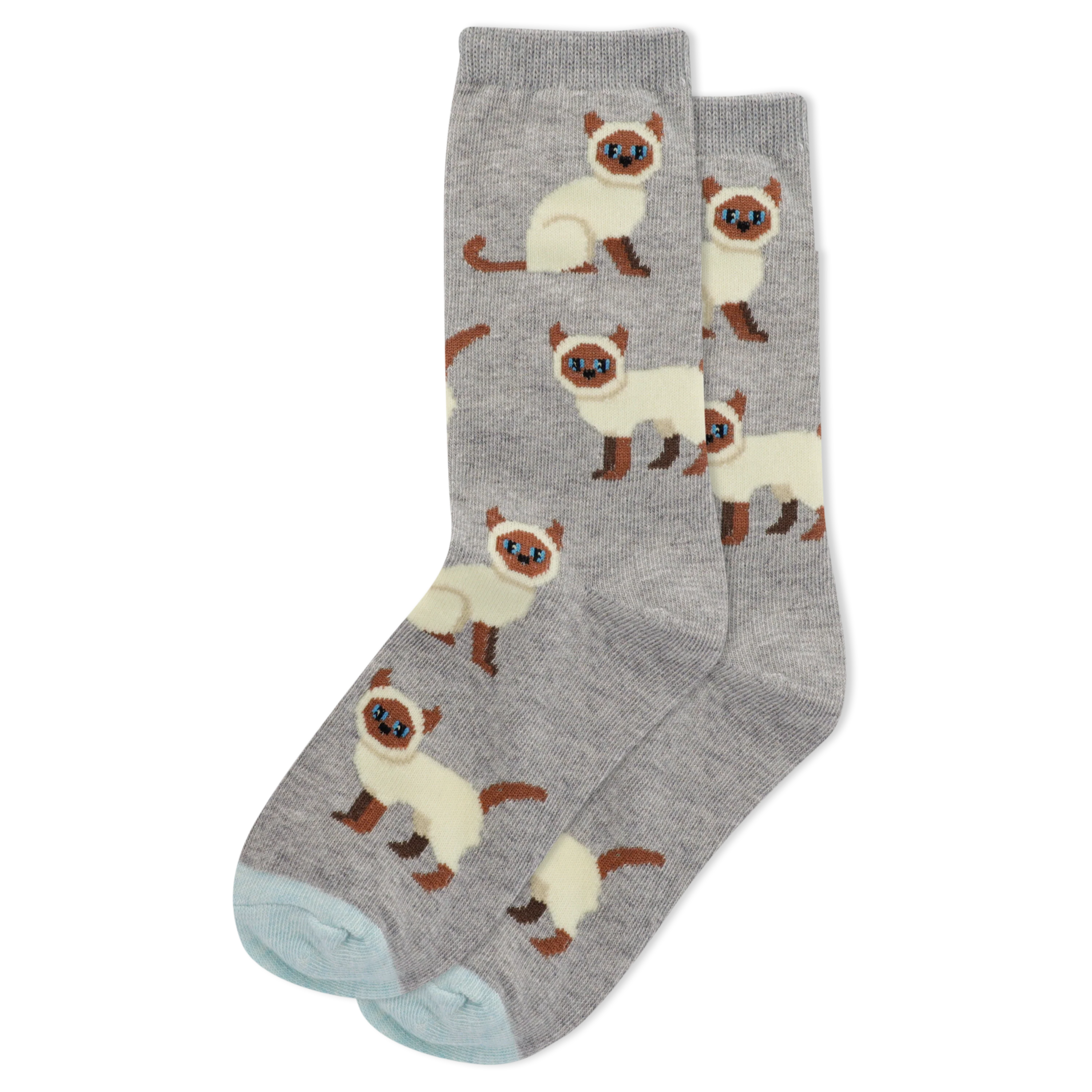 HOTSOX Kid's Siamese Cat Crew Socks
