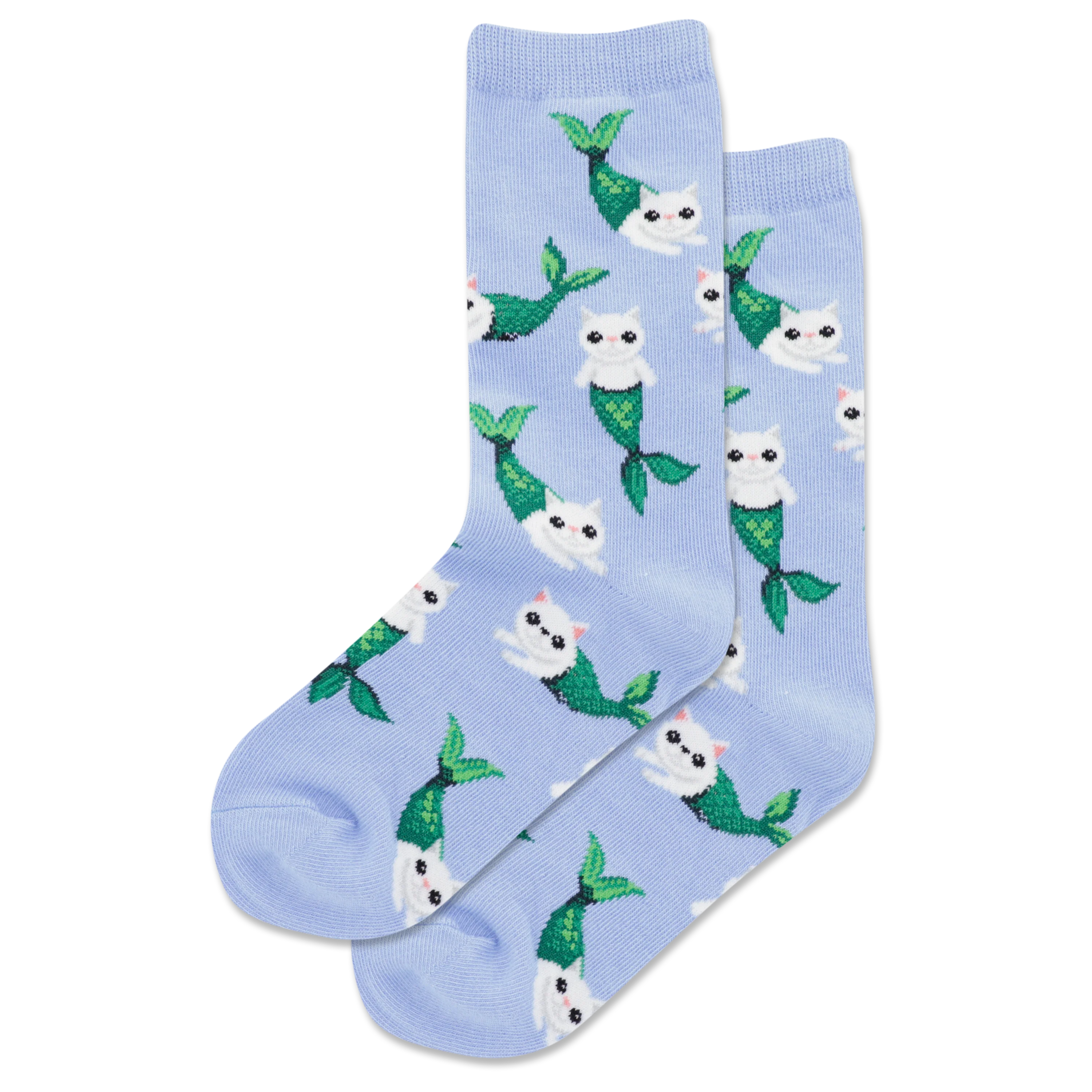 HOTSOX Kid's Mermaid Cat Crew Socks