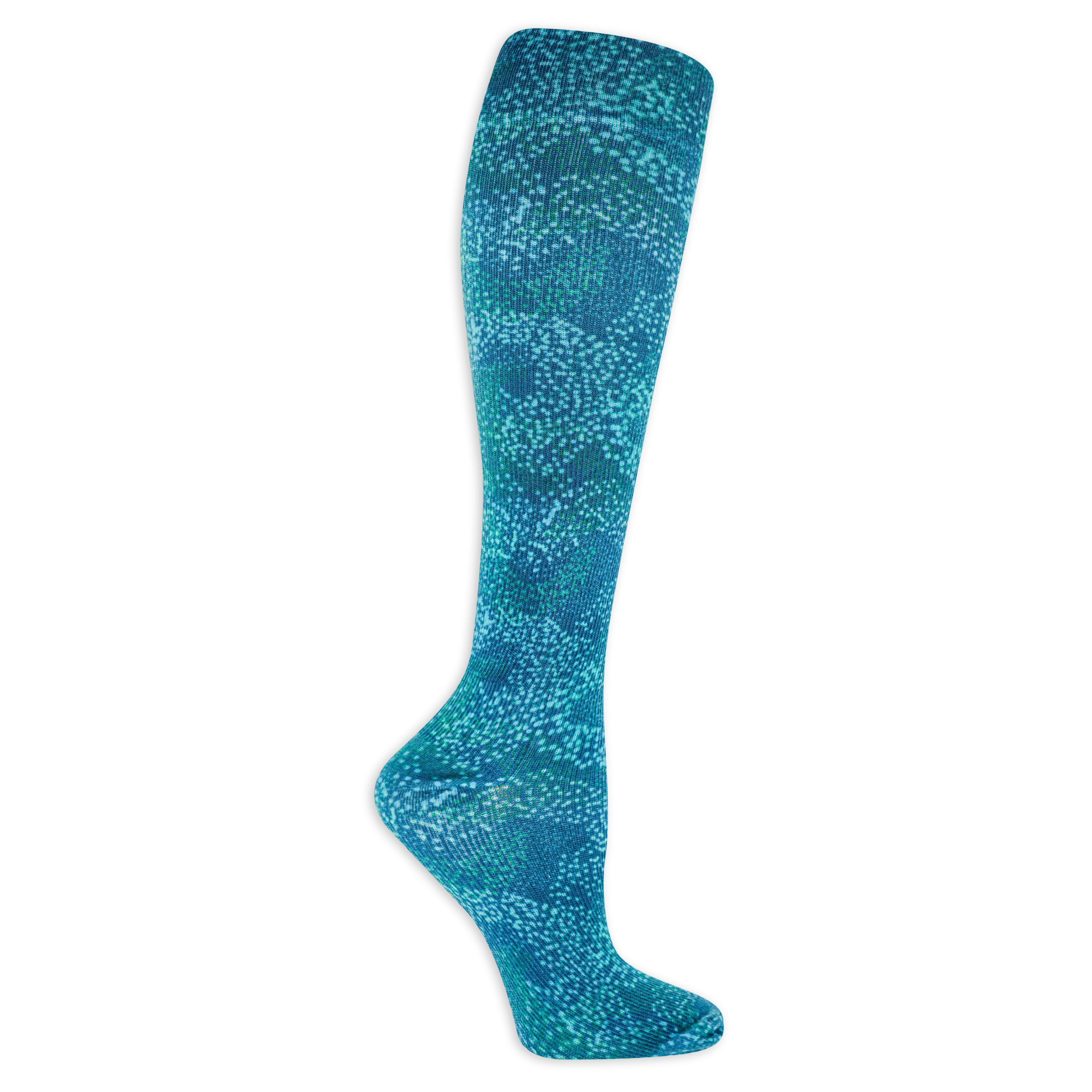 Dr. Scholl's Women's Graduated Compression Nature Dot Print Knee High Socks 1 Pair Pack - Light Compression, Sophisticated Style