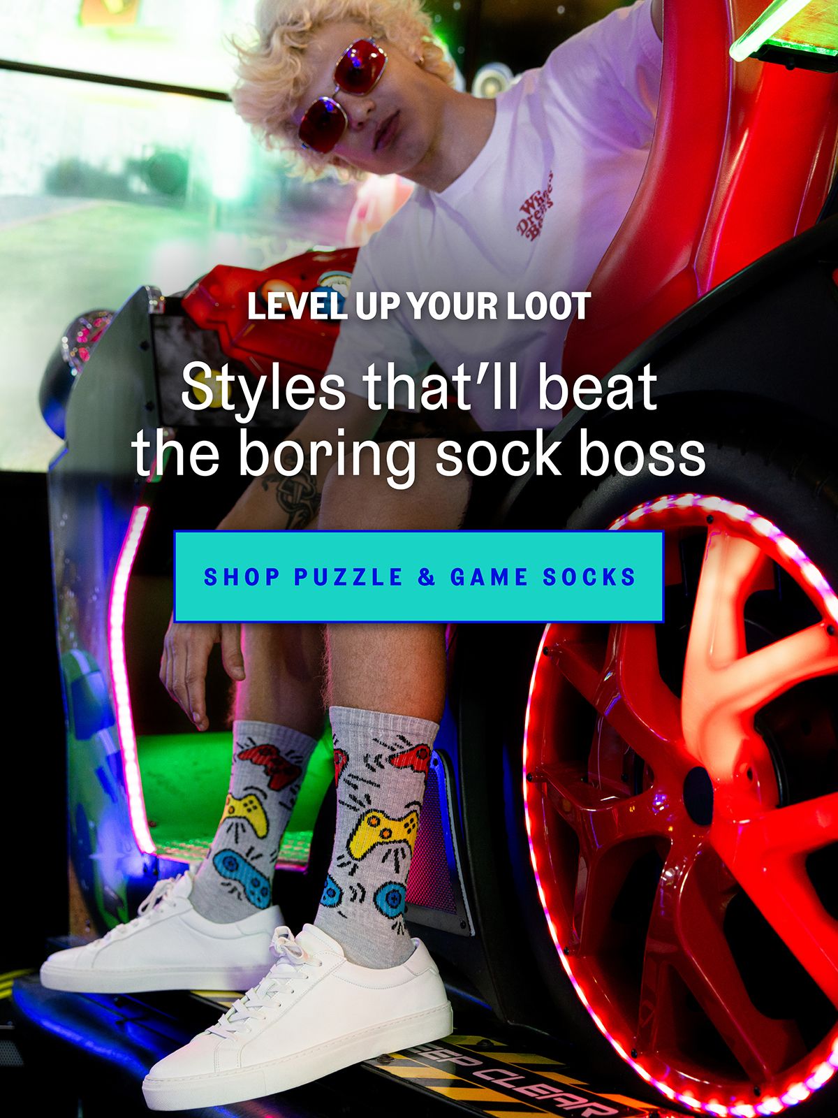 Puzzle and video game socks