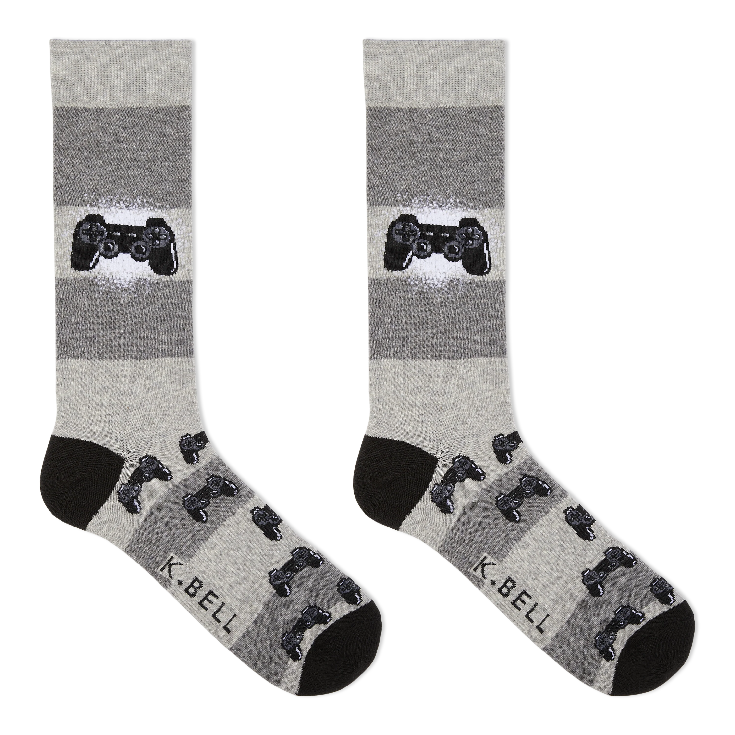 K.Bell Men's Born To Game Crew Socks
