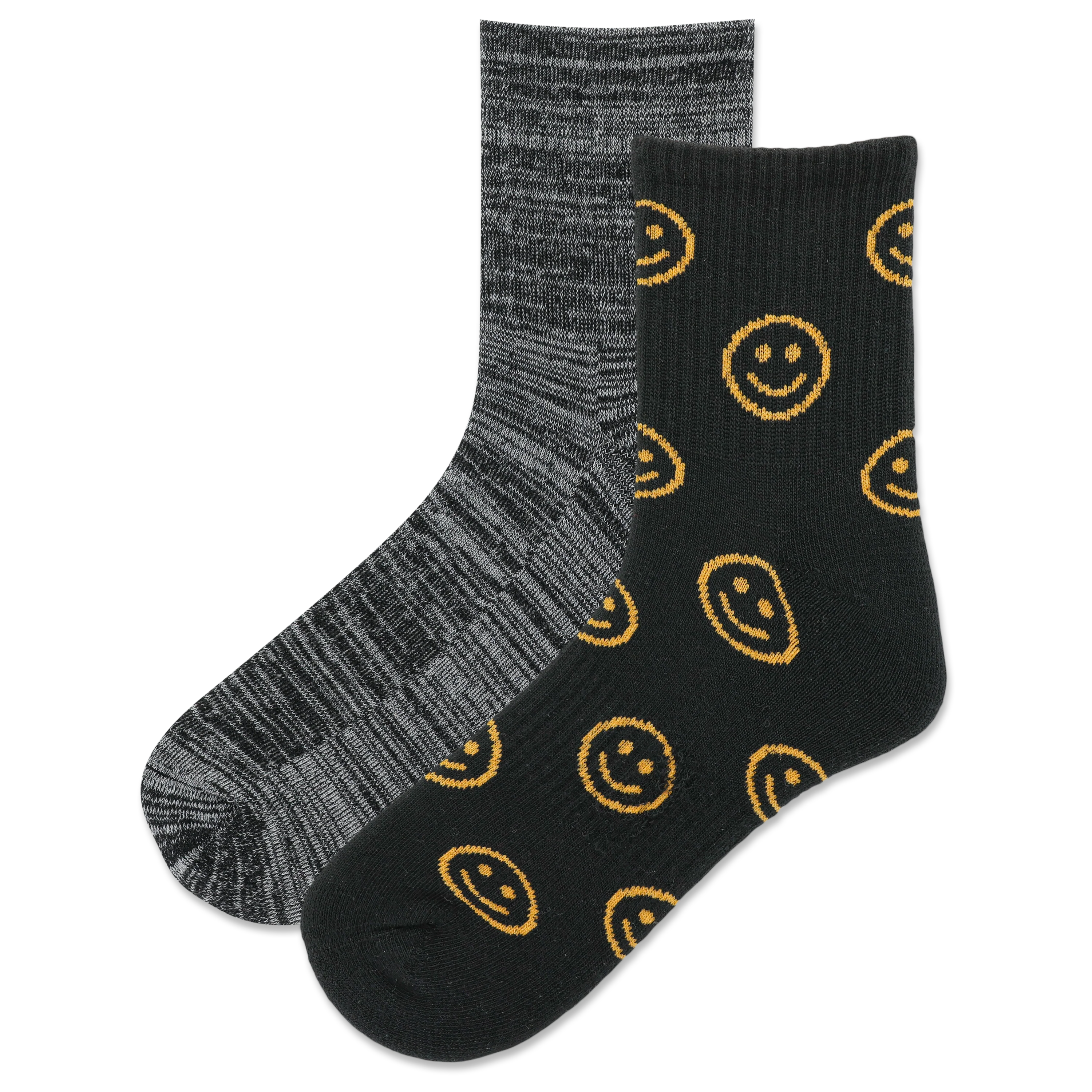 HOTSOX Men's Smiley Face Ankle Sock 2 Pair Pack