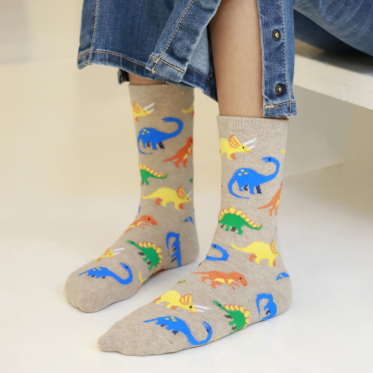 Dinosaur and animal socks