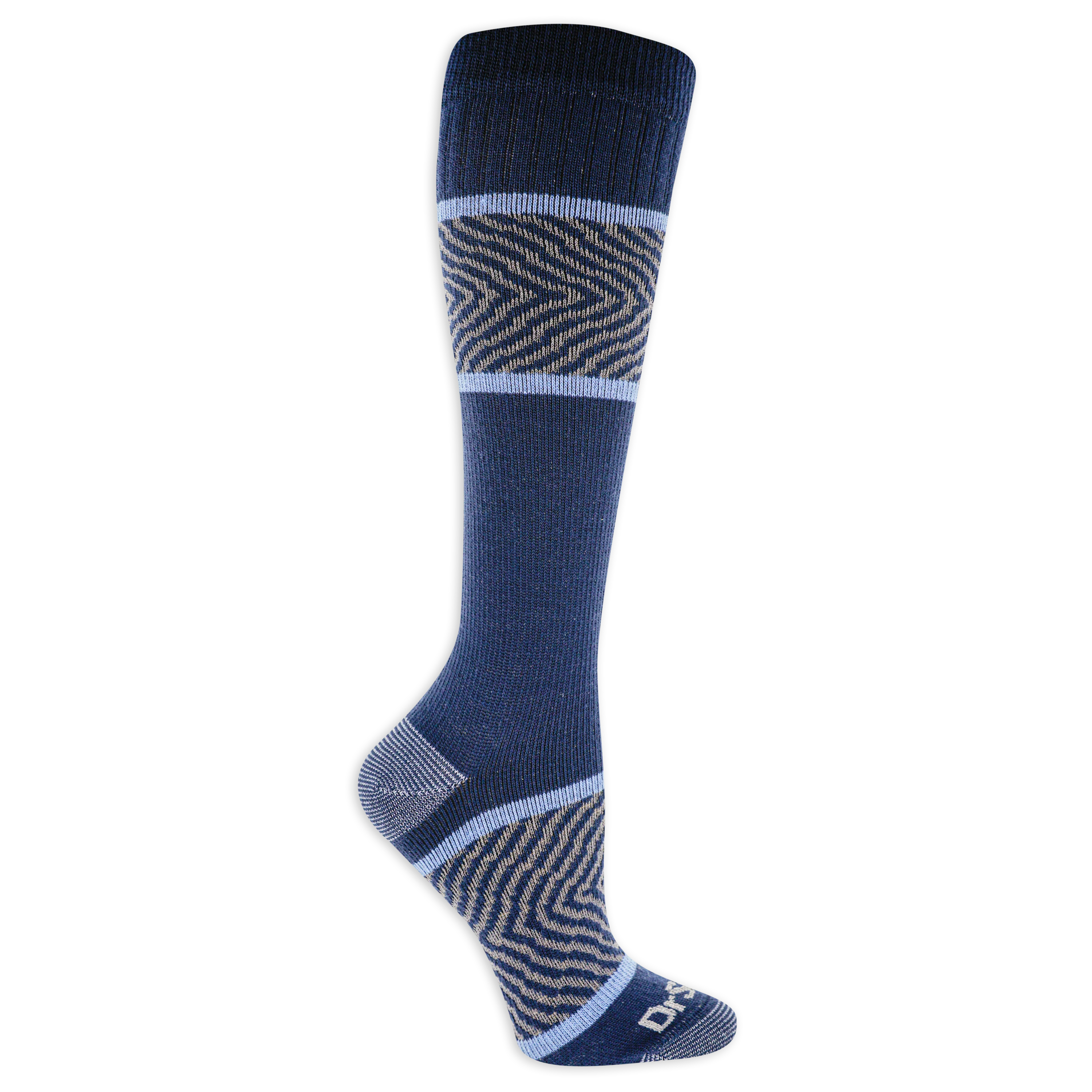 Dr. Scholl's Women's Graduated Compression Chevron Mesh Pattern Knee High Socks 1 Pair Pack - Light Compression, Sophisticated Style