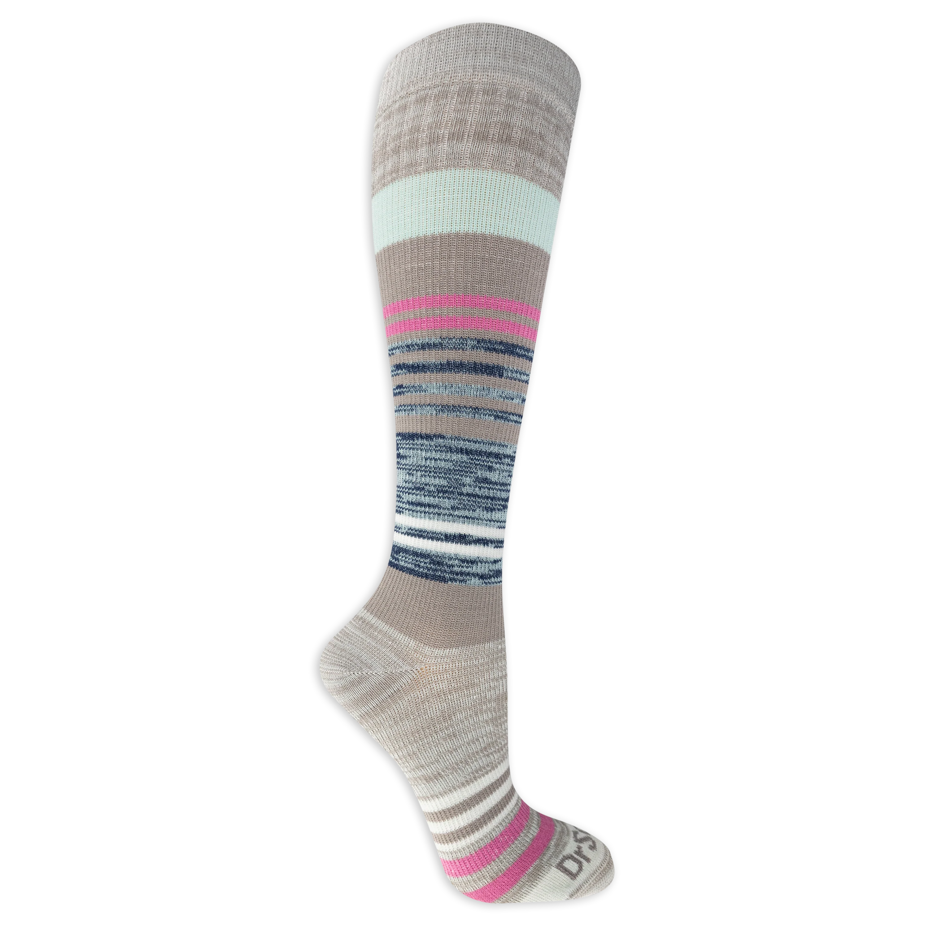 Dr. Scholl's Women's Graduated Compression Random Feed Pattern Knee High Socks 1 Pair Pack - Light Compression, Sophisticated Style