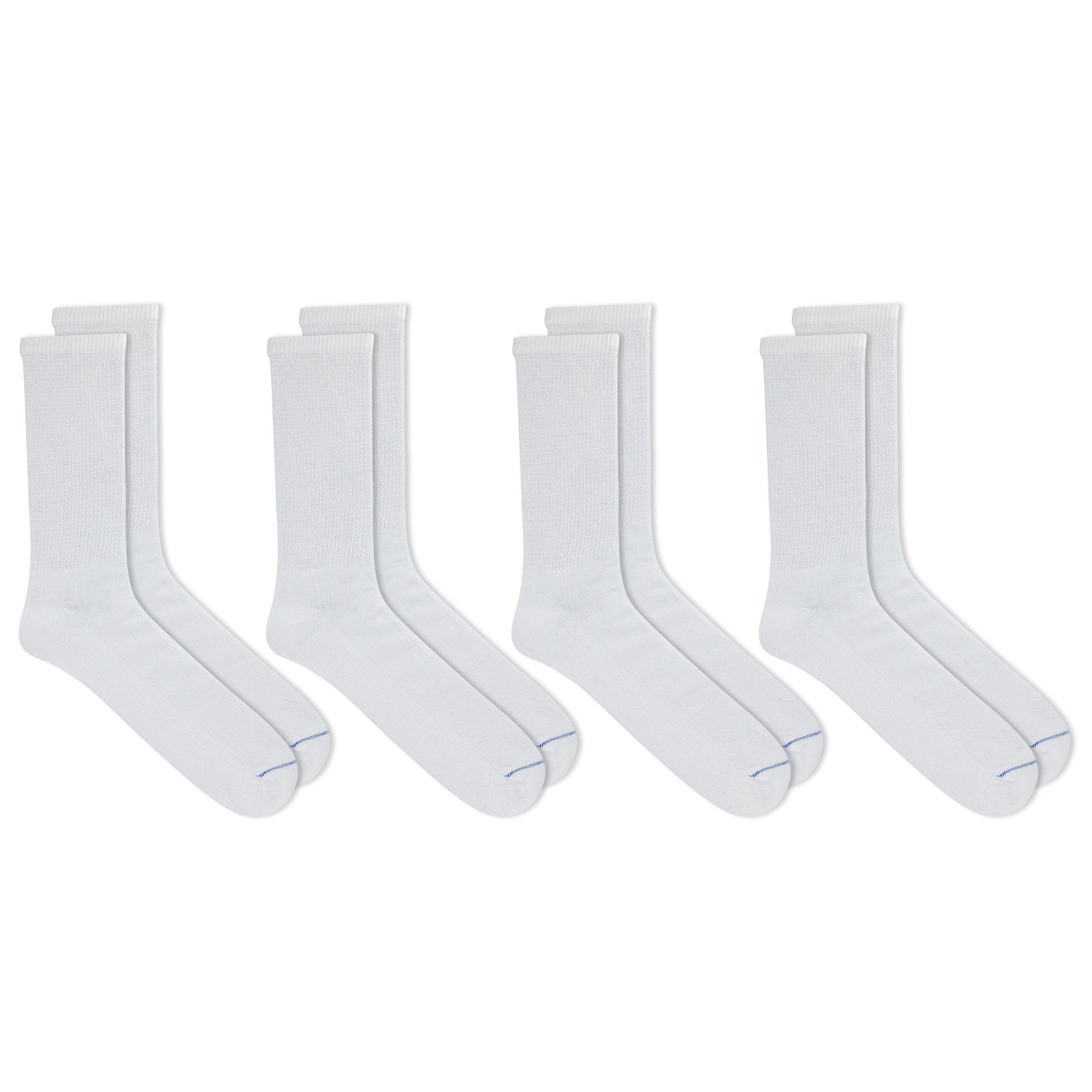 Dr. Scholl's Men's Diabetes & Circulatory Crew Socks 4 Pair Pack - Non-Binding, Cushioned Comfort