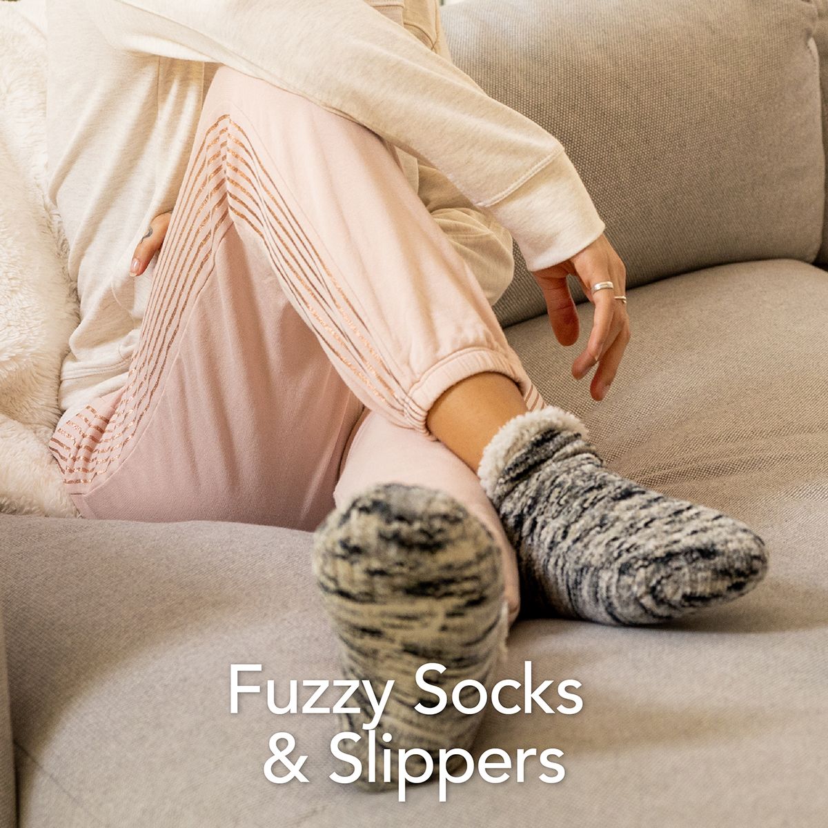 Fuzzy socks & slippers