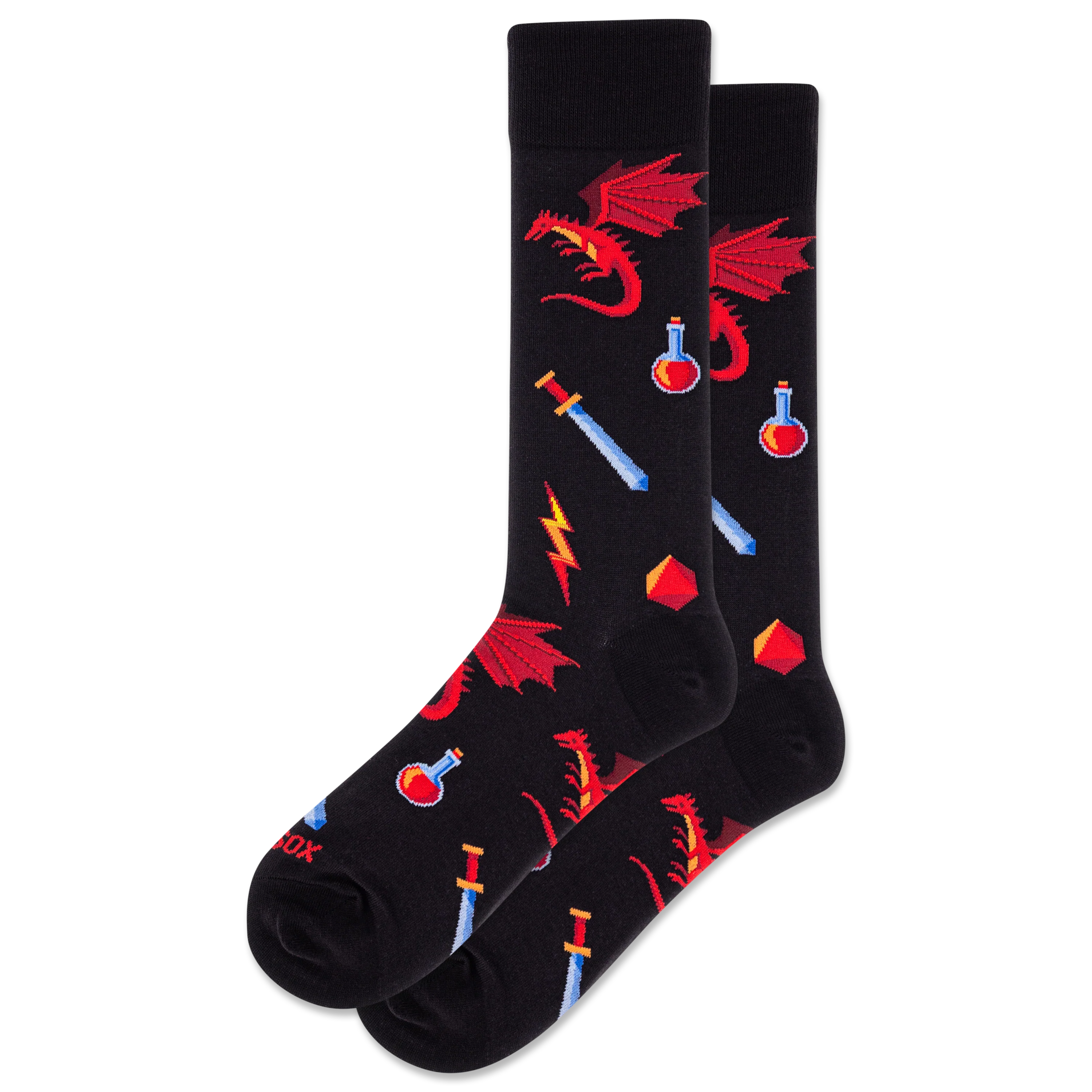 HOTSOX Men's Dragon Crew