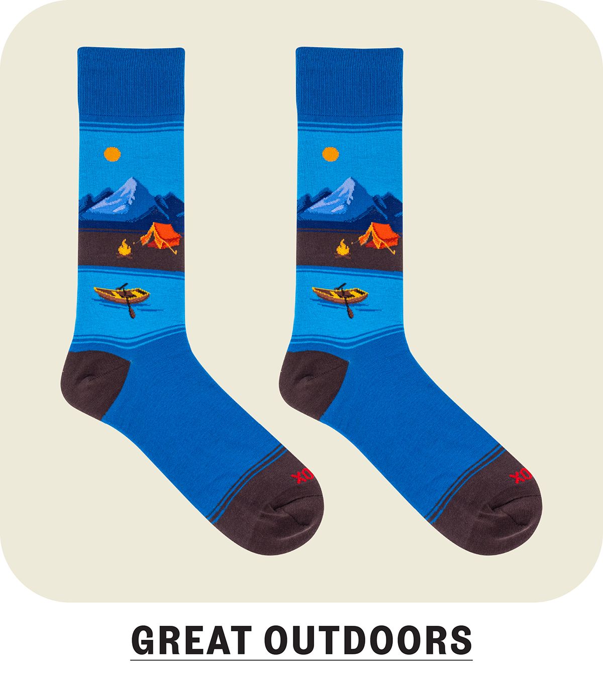 Camping and hiking novelty socks