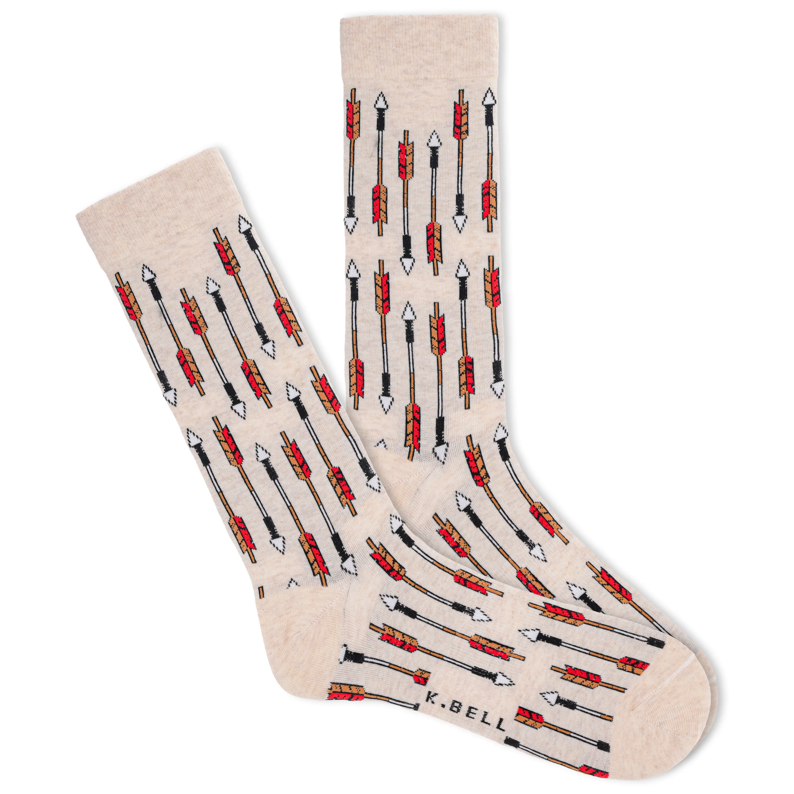 K.Bell Men's Arrow Stripe Crew Socks